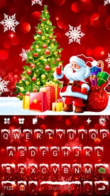 Happy Red Christmas Keyboard B android App screenshot 0