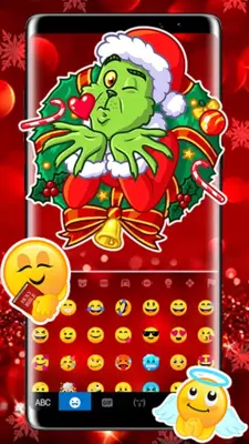 Happy Red Christmas Keyboard B android App screenshot 2