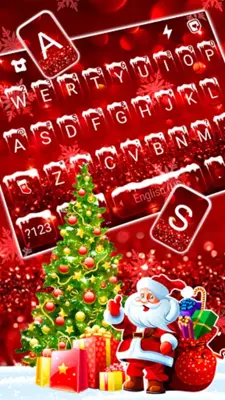 Happy Red Christmas Keyboard B android App screenshot 3